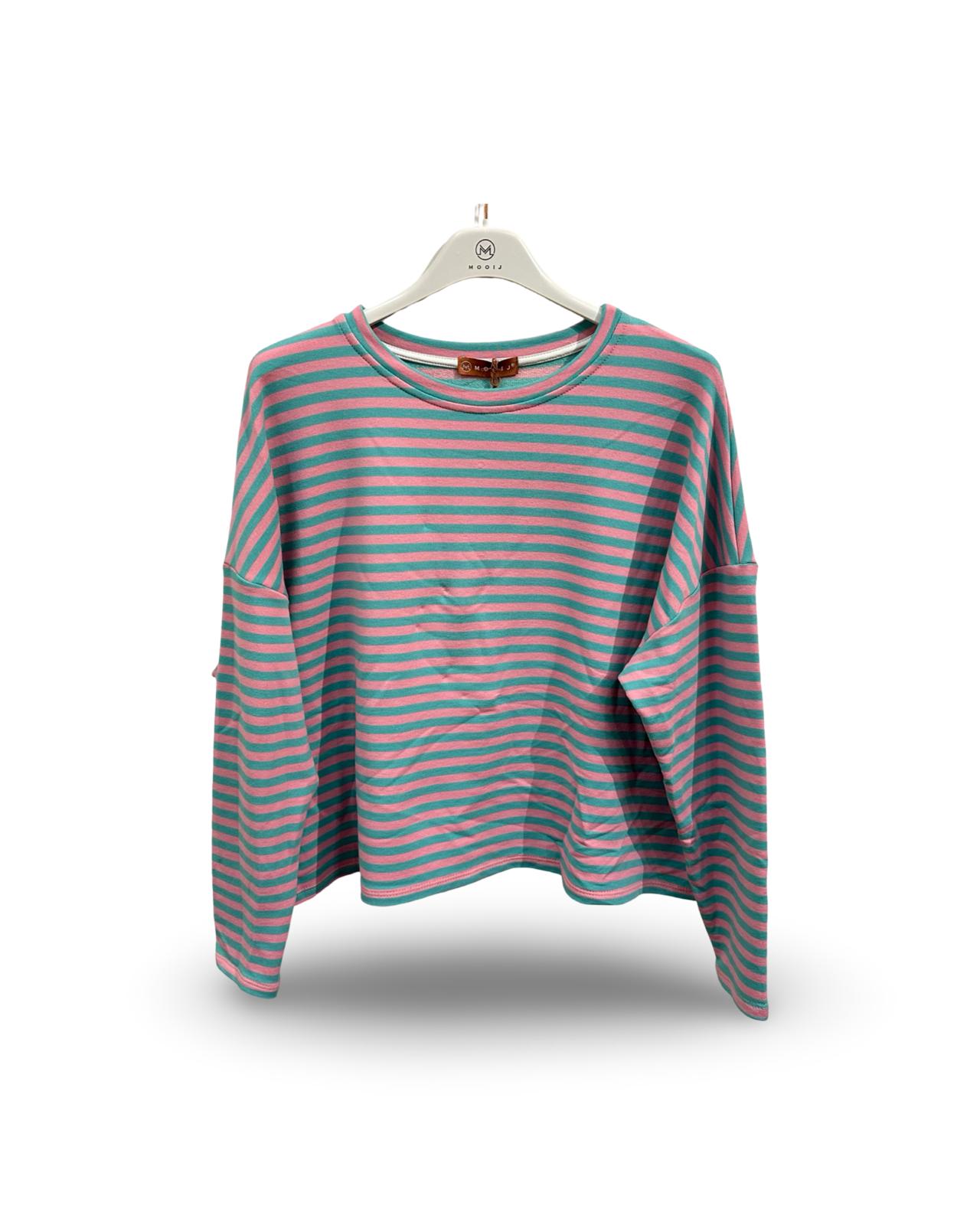 Dames longsleeve shirt gestreept