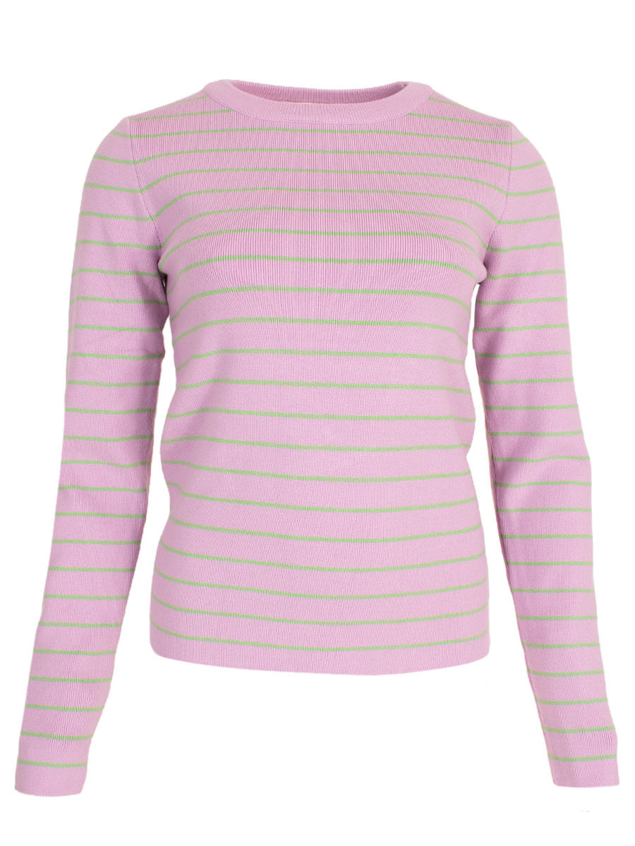Yumi Candy Stripe Sweater - Lilac