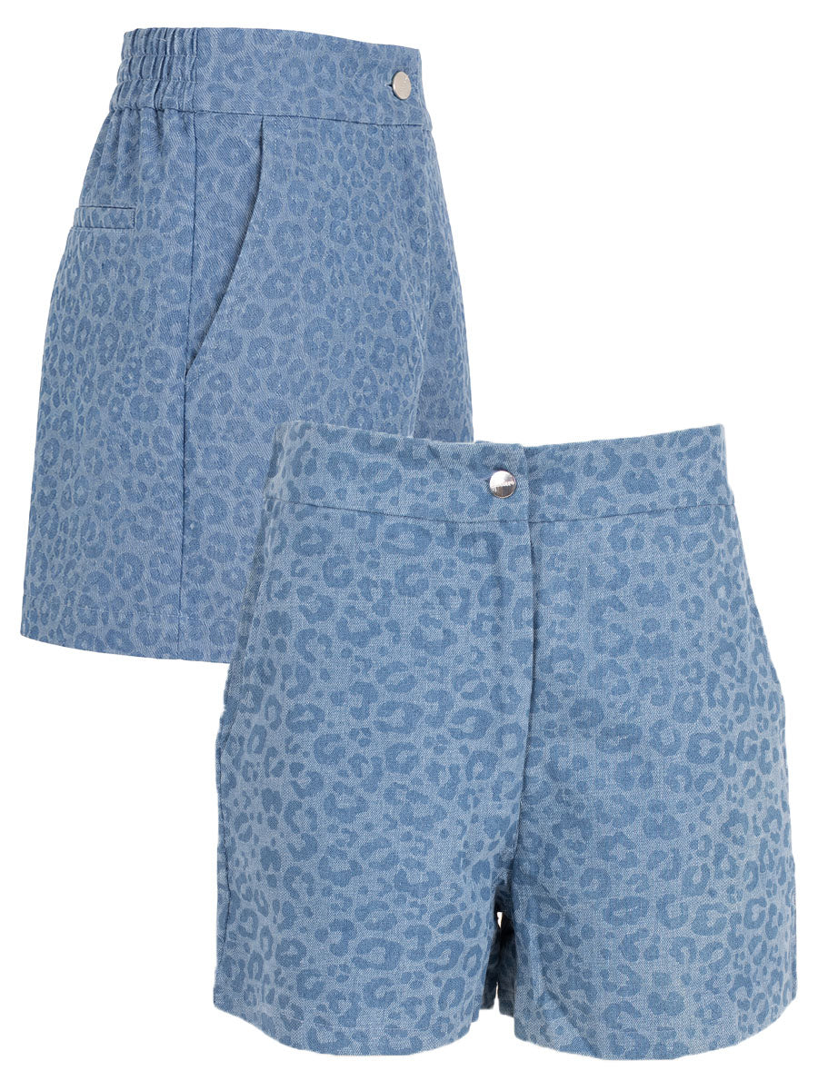 Jeans Short Leopard