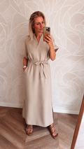Beige Maxi Jurk