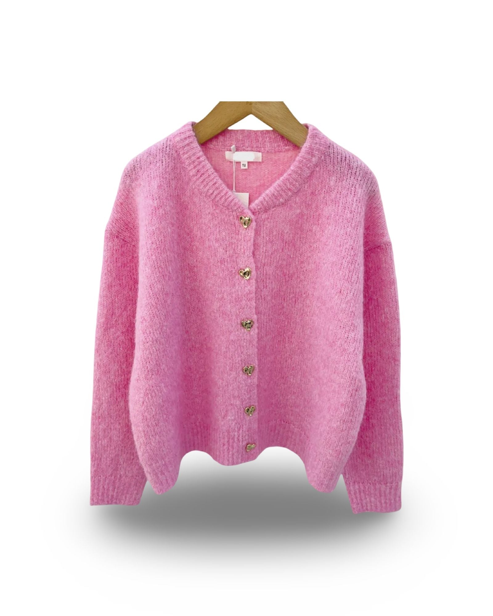 Gouden Hartjes Vest Roze