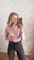 Lilac Mesh Top