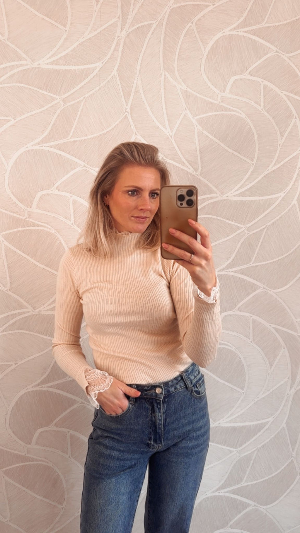 Beige Rib Longsleeve