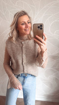 Knitted Gilet Beige