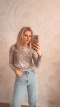 Longsleeve Leopard Beige