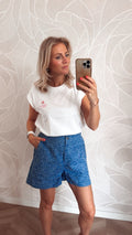 Jeans Short Leopard