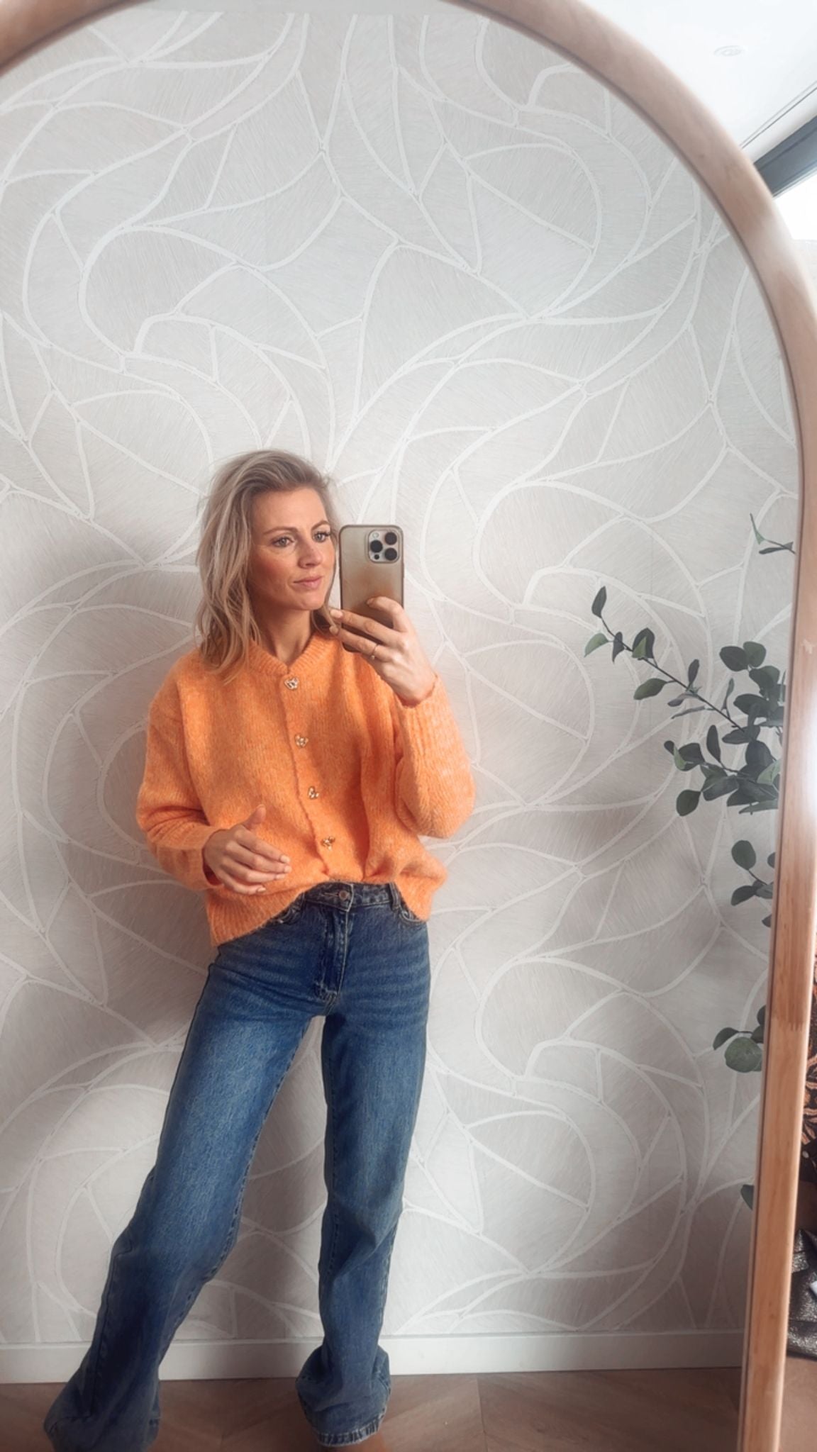 Gouden Hartjes Vest Peach