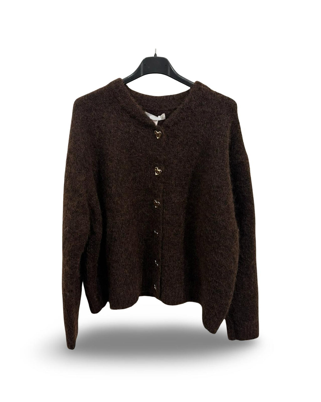 Gouden Hartjes Vest Bruin