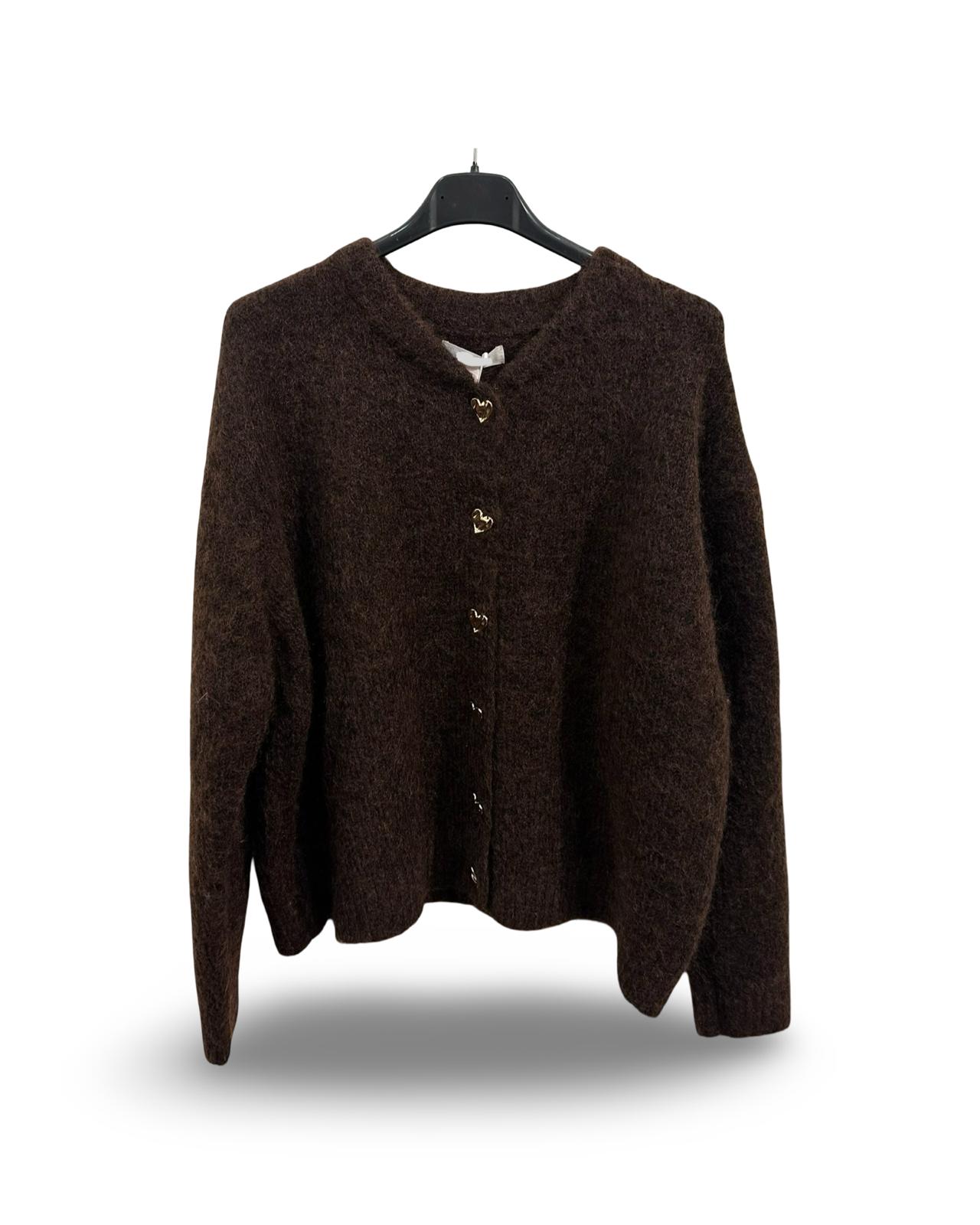 Gouden Hartjes Vest Bruin